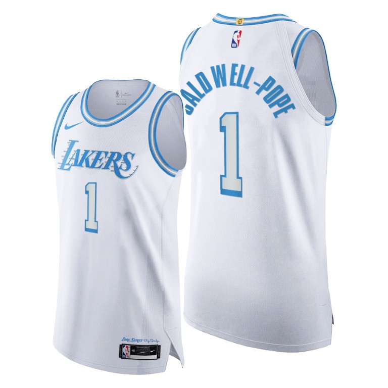 Men's Los Angeles Lakers Kentavious Caldwell-Pope #1 NBA Legacy of Lore 2020-21 Authentic City Edition White Basketball Jersey ZNR7083OJ